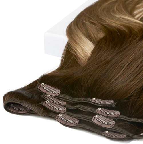 Rapunzel of Sweden 7 pieces 40 cm O2.2/7.3 Brown Ash Ombre