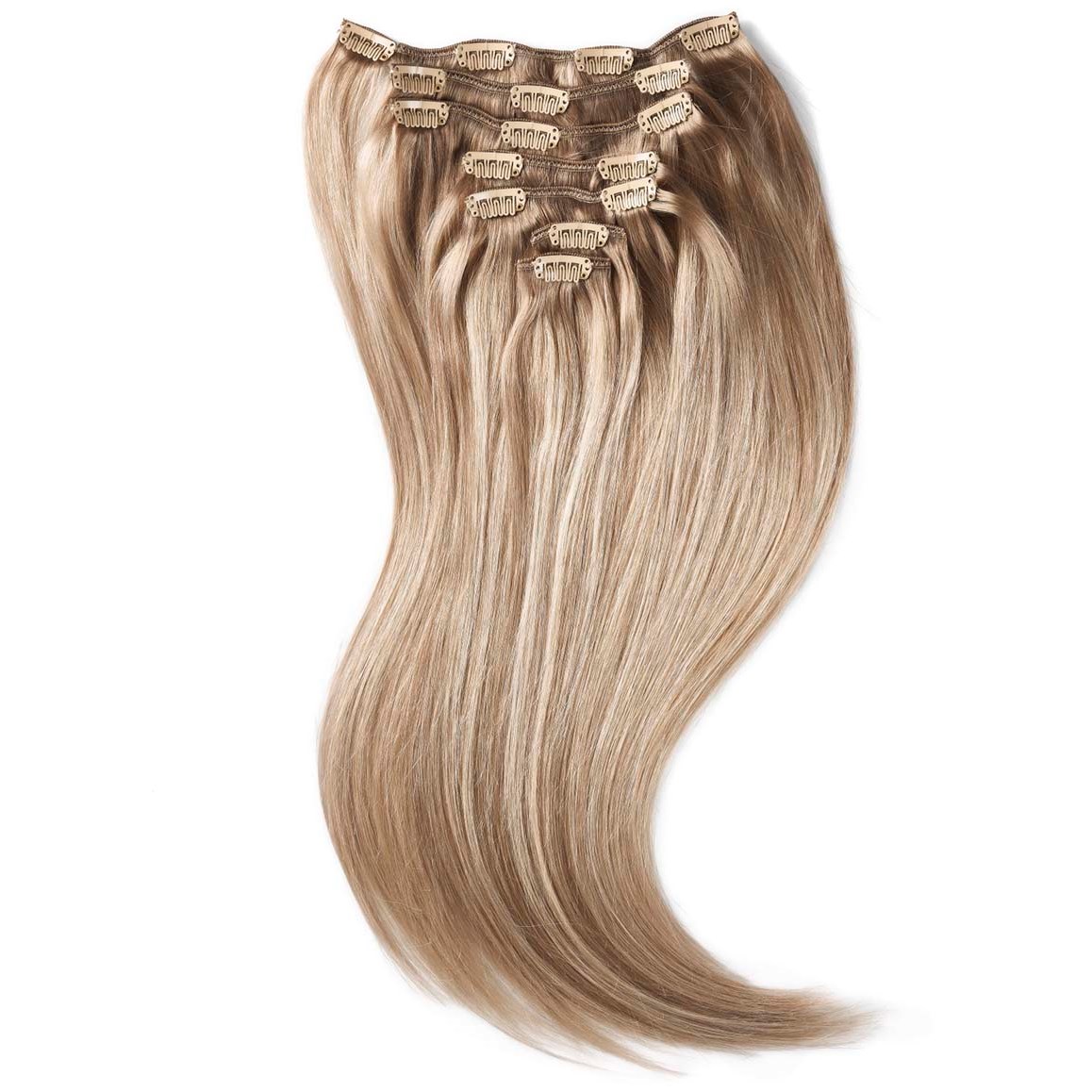 Rapunzel of Sweden Clip-on set 7 pieces 30 cm Sandy Blonde Balayage B7