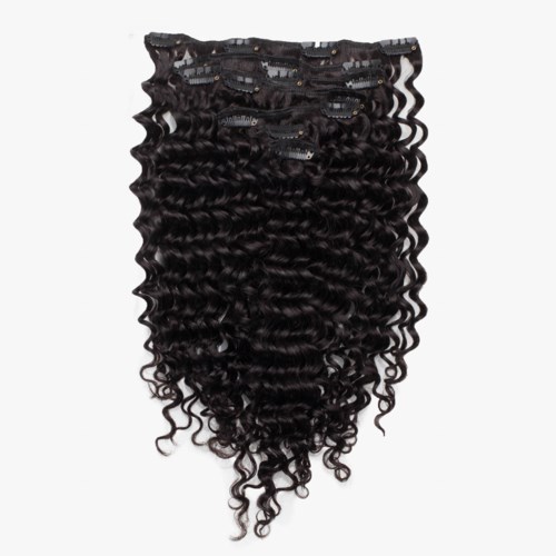 Rapunzel of Sweden Classic Clip-ins Soft Curls / Medium Volume / 7 pieces 40 cm 1.2 Black Brown