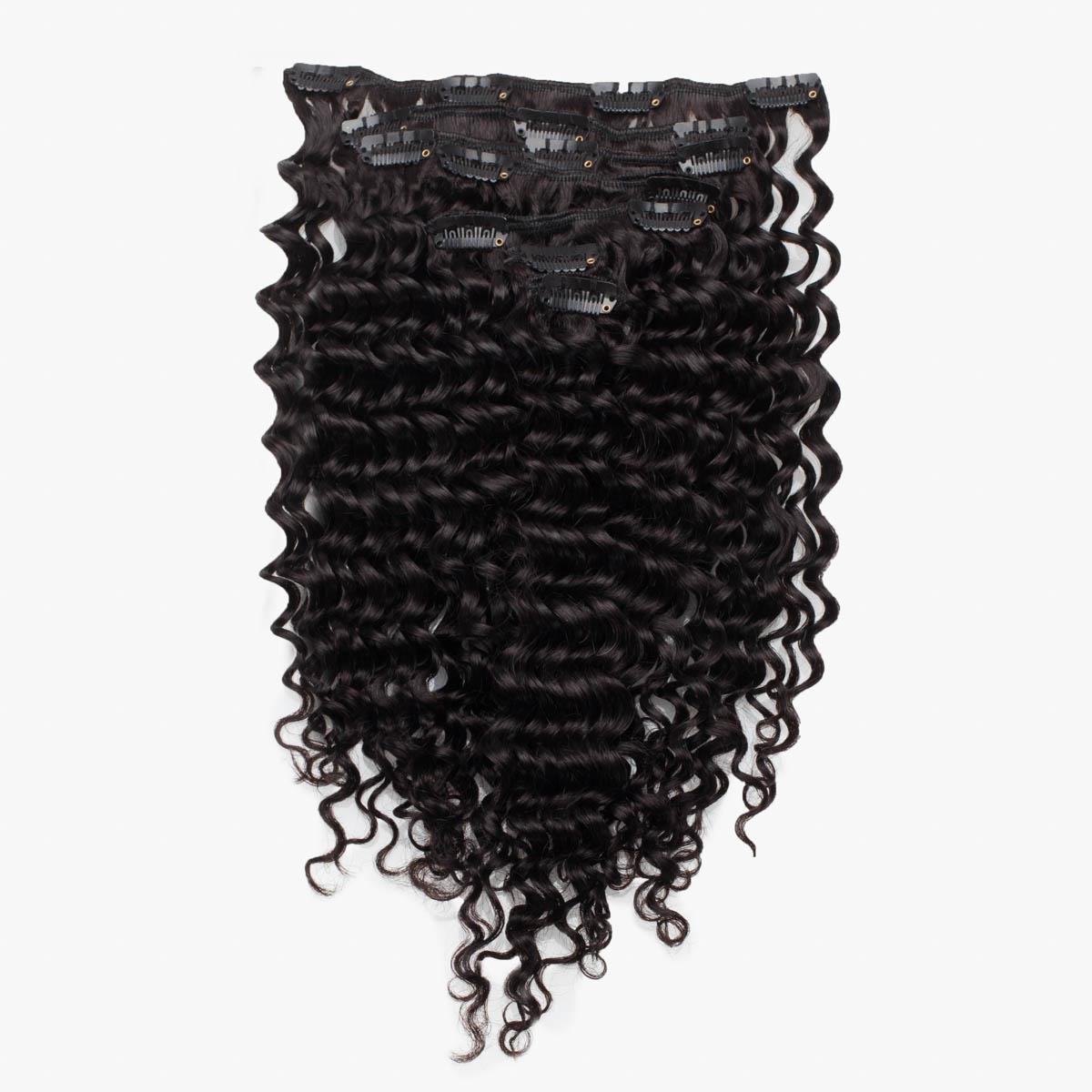 Rapunzel of Sweden Classic Clip-ins Soft Curls / Medium Volume / 7 pieces 40 cm 1.2 Black
