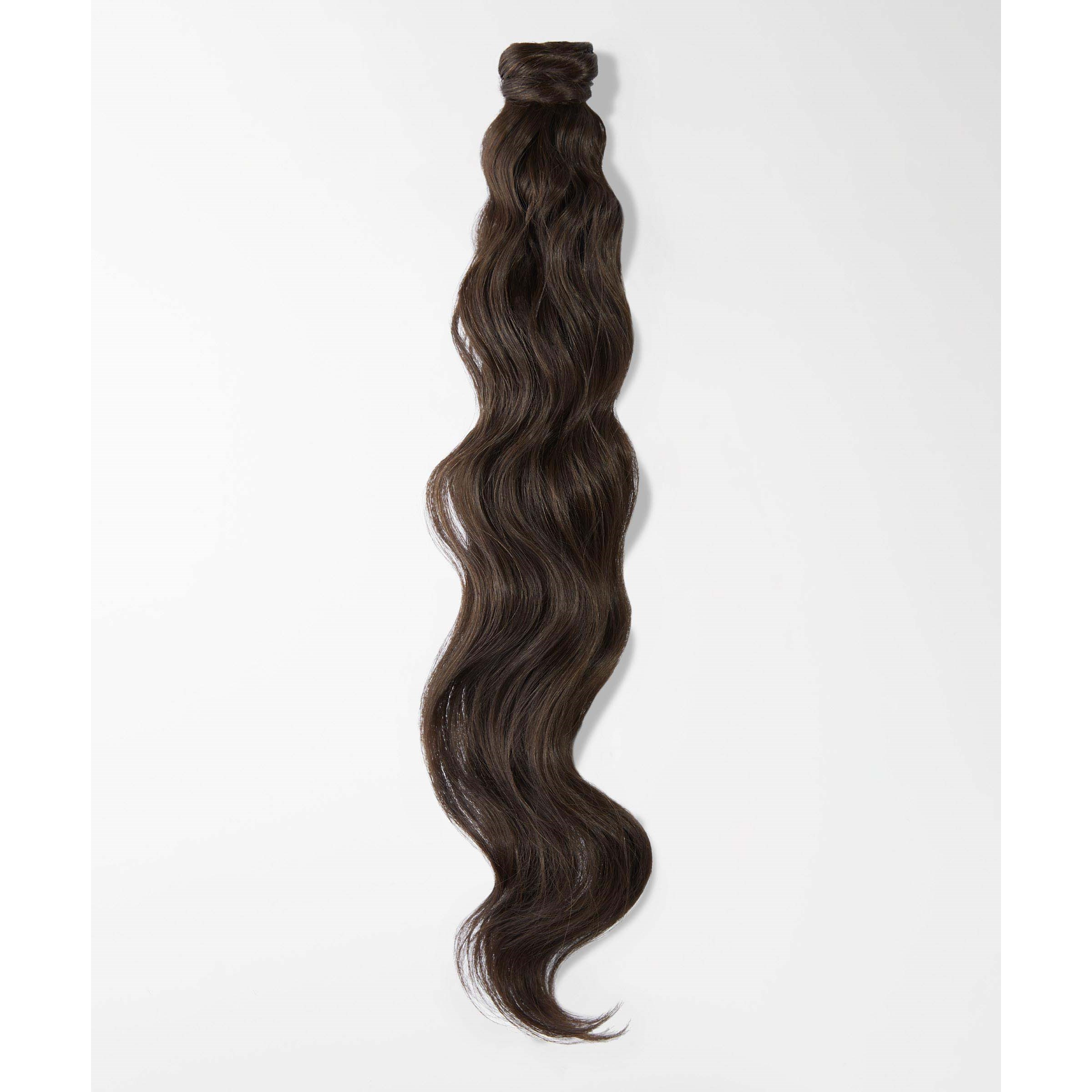 Läs mer om Rapunzel of Sweden Vegan Fibre Clip-in Ponytail Beach Wave 2.3 Chocol