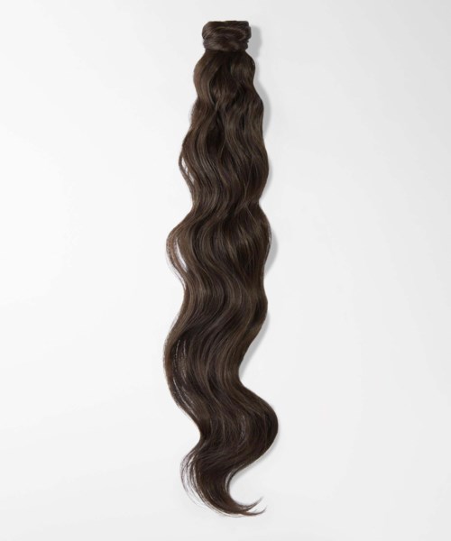 Rapunzel of Sweden Vegan Ponytail Beach Wave / Clip-in / Medium Volume 40 cm 2.3 Chocolate Brown