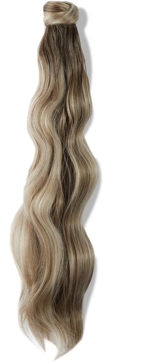 Rapunzel of Sweden Vegan Ponytail Beach Wave / Clip-in / Medium Volume40 cm Dark Ashy Blonde Balayage B2.6/10.7