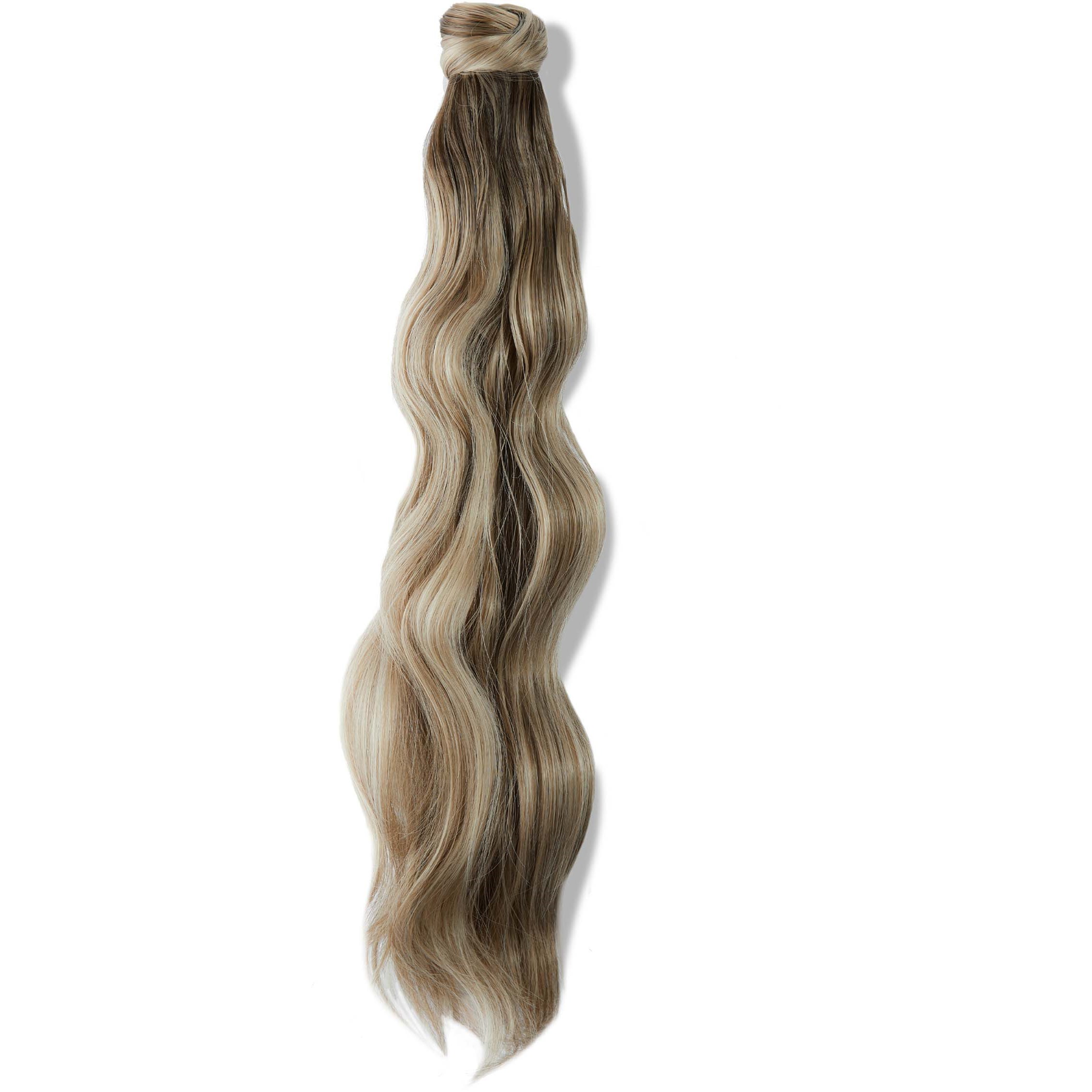 Läs mer om Rapunzel of Sweden Vegan Fibre Clip-in Ponytail Beach Wave Dark Ashy