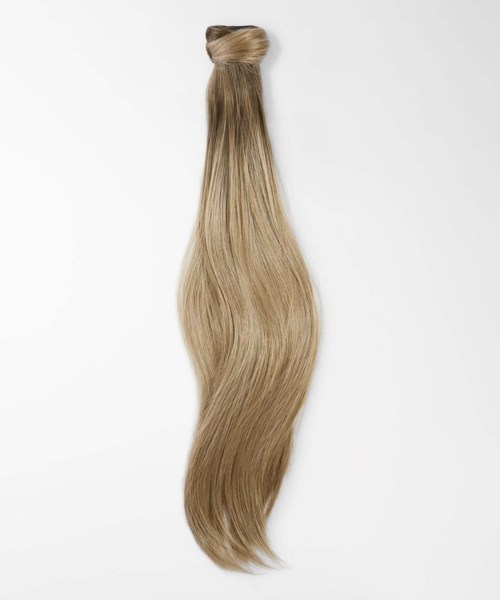 Rapunzel of Sweden Vegan Ponytail Straight / Clip-in / Medium Volume 50 cm Brown Ash Blonde Balayage B5.1/7.3