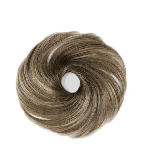 Rapunzel of Sweden Vegan Hair Scrunchie  20 cm Dark Ashy Blonde Balayage B2.6/10.7