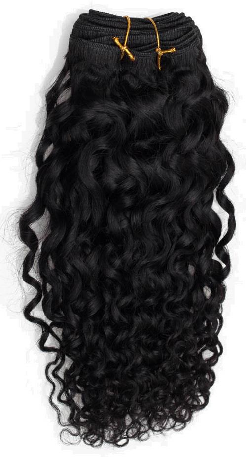 Rapunzel of Sweden Hair Weft Curly Curls 1.0 Black 35cm