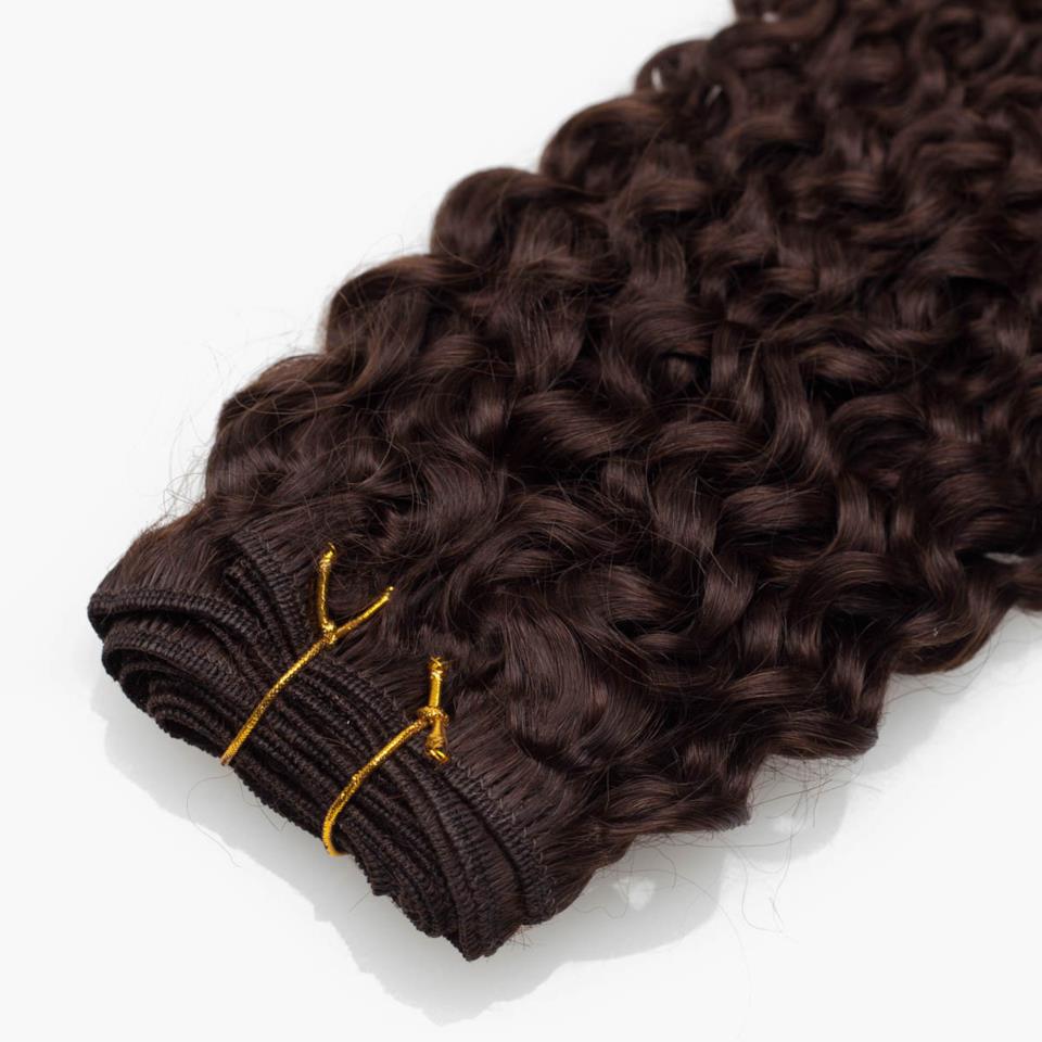 Rapunzel of Sweden Hair Weft Curly Curls 2.2 Coffee Brown 35cm