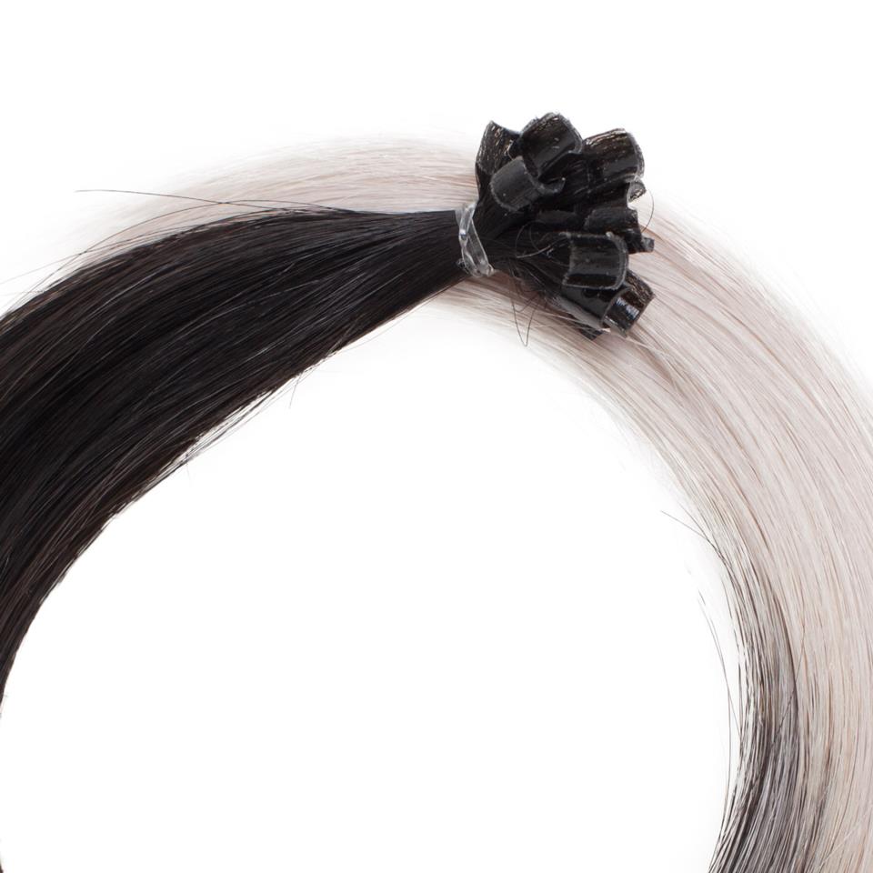 Rapunzel of Sweden Nail Hair Original Straight O1.2/10.5 Black Brown/Grey Ombre 40cm
