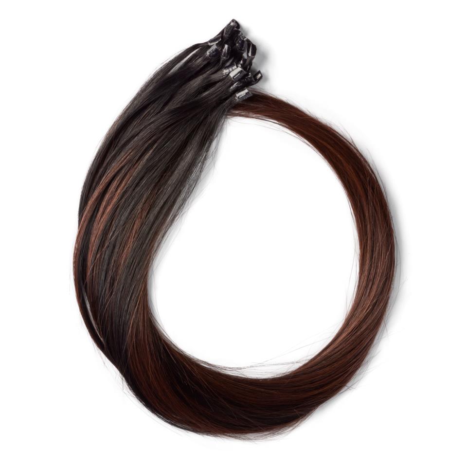 Rapunzel of Sweden Nail Hair Premium Straight Cherry Infused Black Balayage B1.0/6.12 50cm