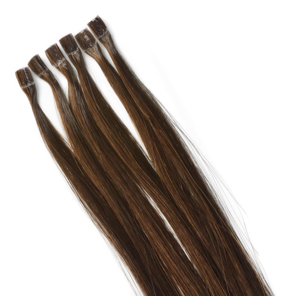 Rapunzel of Sweden Nail Hair Premium Straight Deep Brown Caramel ColorMelt C2.0/2.3 50cm