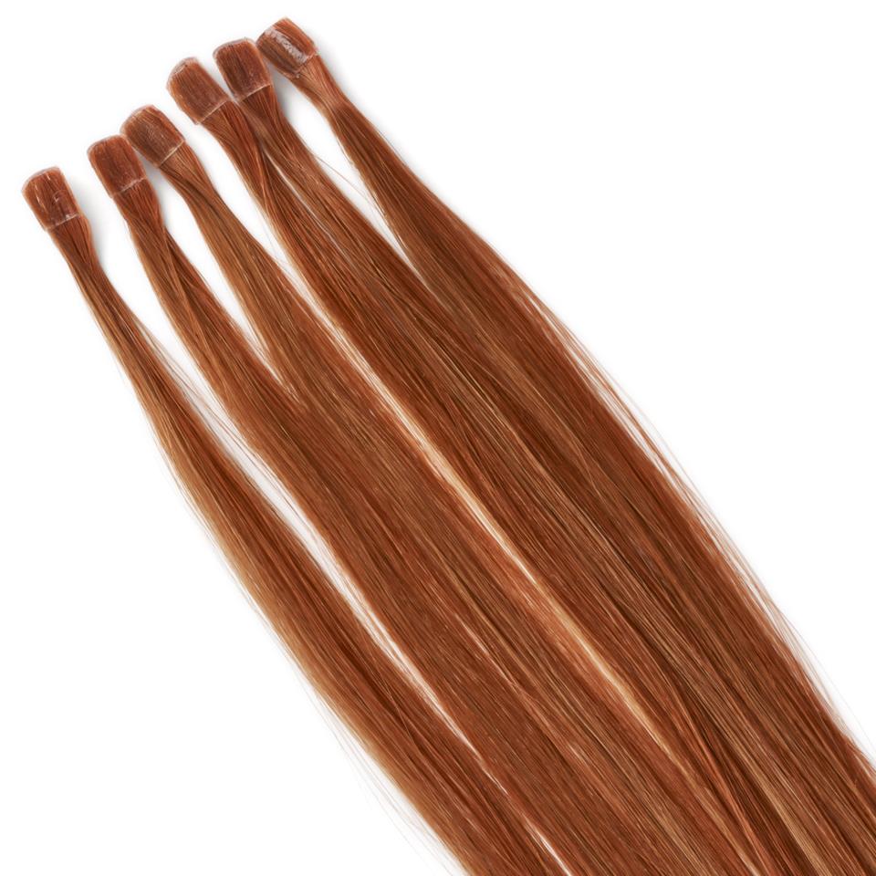 Rapunzel of Sweden Nail Hair Premium Straight Sunset Red ColorMelt C6.7/6.3 50cm