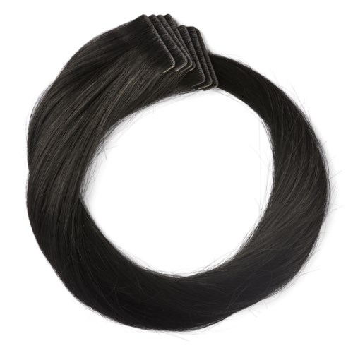Rapunzel of Sweden Premium Tape Extensions Straight / Seamless Tape 4 cm / 8 pieces 50 cm 1.0 Black