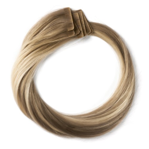 Rapunzel of Sweden Premium Tape Extensions Straight / Seamless Tape 4 cm / 8 pieces 50 cm Dark Ashy Blonde Balayage B2.6/10.7