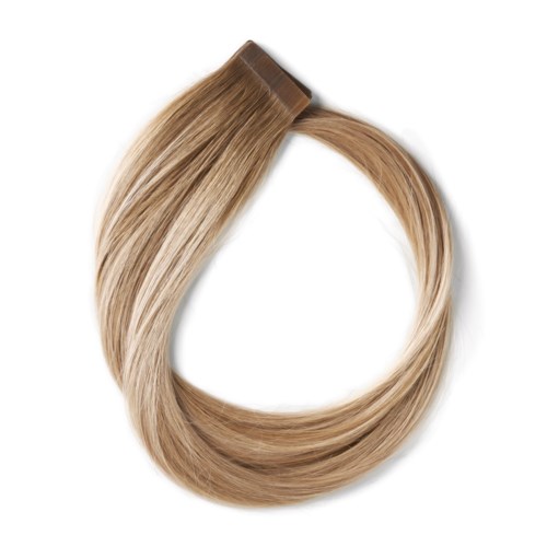Rapunzel of Sweden Premium Tape Extensions Straight / Classic Tape 4 cm / 8 pieces 50 cm Brown Ash Blonde Balayage B5.1/7.3