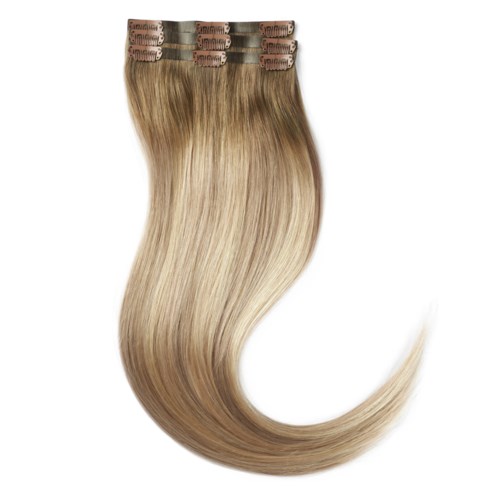 Rapunzel of Sweden Invisible Clip-ins Straight / Light Volume / 3 pieces 50 cm Dark Ashy Blonde Balayage B2.6/10.7
