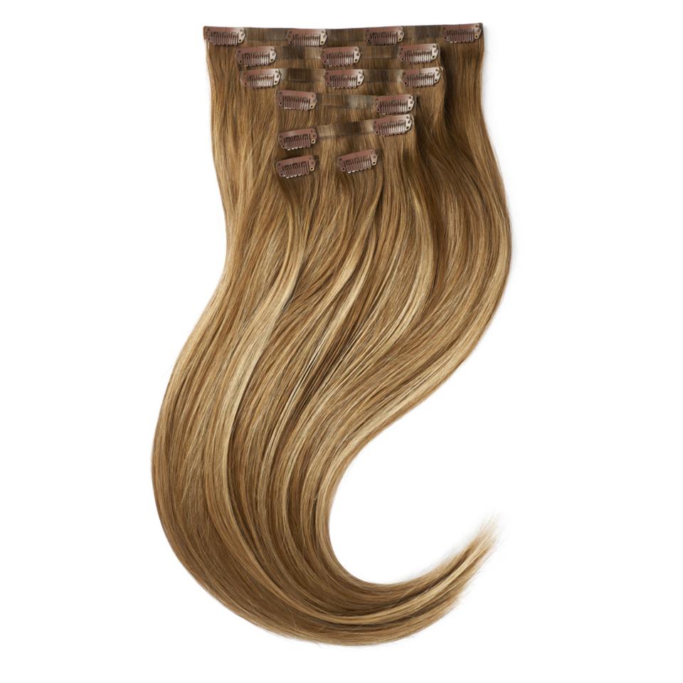 Rapunzel of Sweden Sleek Clip-on set 7 pieces Brownish Blonde Balayage B5.0/8.3 50 cm
