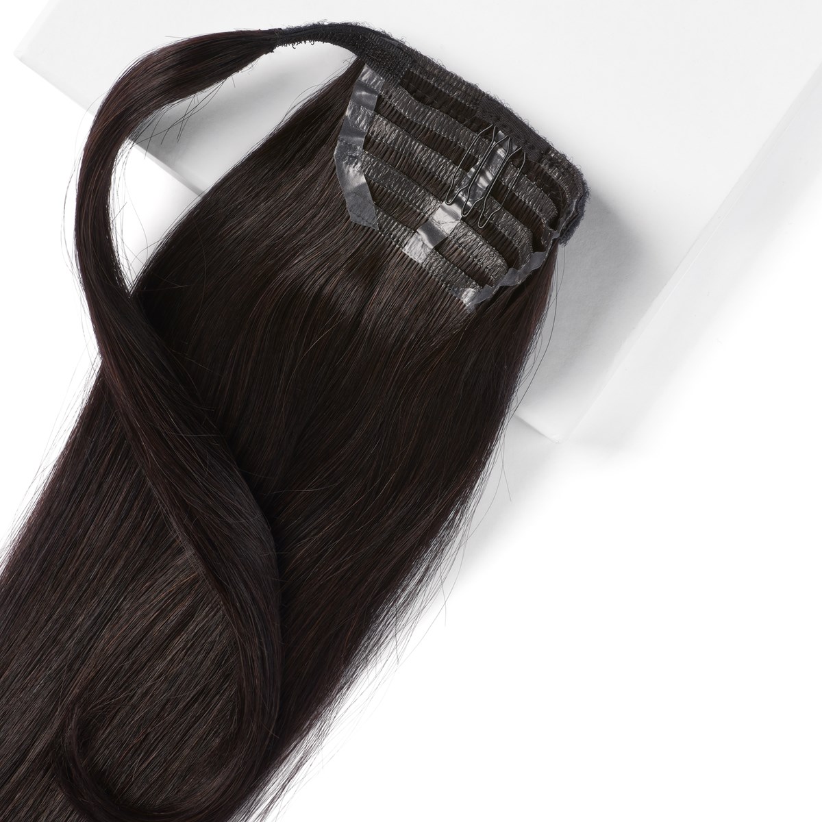 Alternativ bild 1 för Rapunzel of Sweden Hair Pieces Sleek Ponytail 40 cm 1.2 Black Brown
