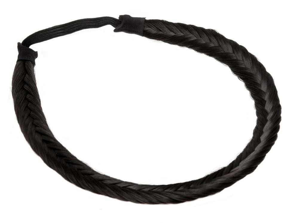 Rapunzel of Sweden Synthetic Braided Headband 1.2 Black Brown 0cm