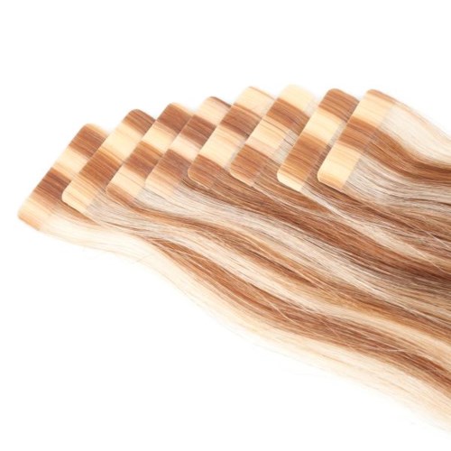Rapunzel of Sweden Premium Tape Extensions Classic 4 50 cm M5.4/7.8 Strawberry Brown Mix