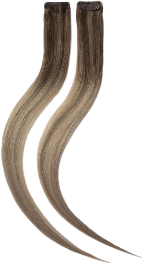 Rapunzel of Sweden Single Invisible Clip-ins Straight / 2 pieces 40 cm Dark Ashy Blonde Balayage B2.6/10.7