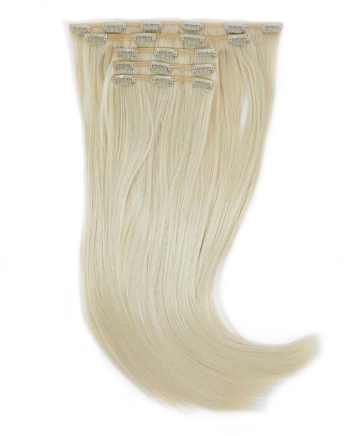 Rapunzel of Sweden Vegan Clip-ins Straight / Medium Volume / 5 pieces 50 cm 10.10 Platinum Blonde
