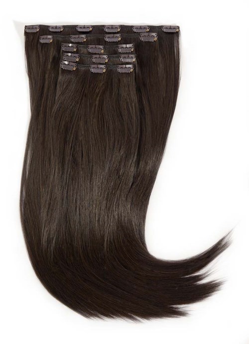 Rapunzel of Sweden Vegan Clip-ins Straight / Medium Volume / 5 pieces 50 cm 2.3 Chocolate Brown