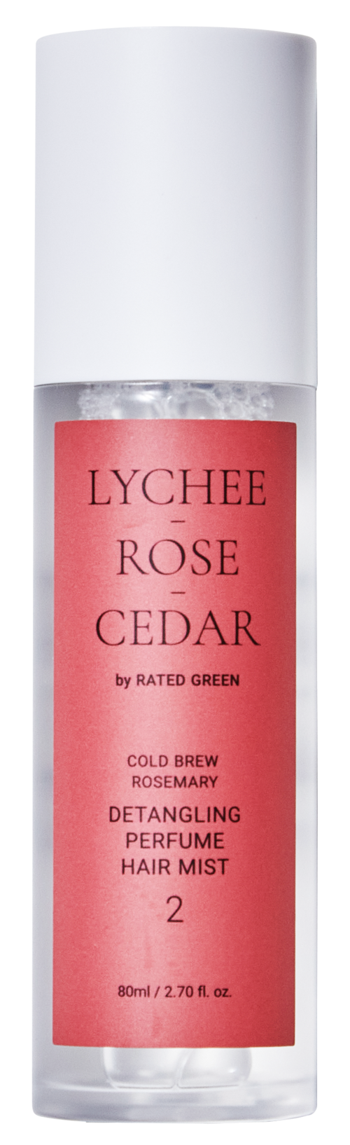 Rated Green Detangling Perfume Hair Mist 2 Lychee-Rose-Cedar 80 ml