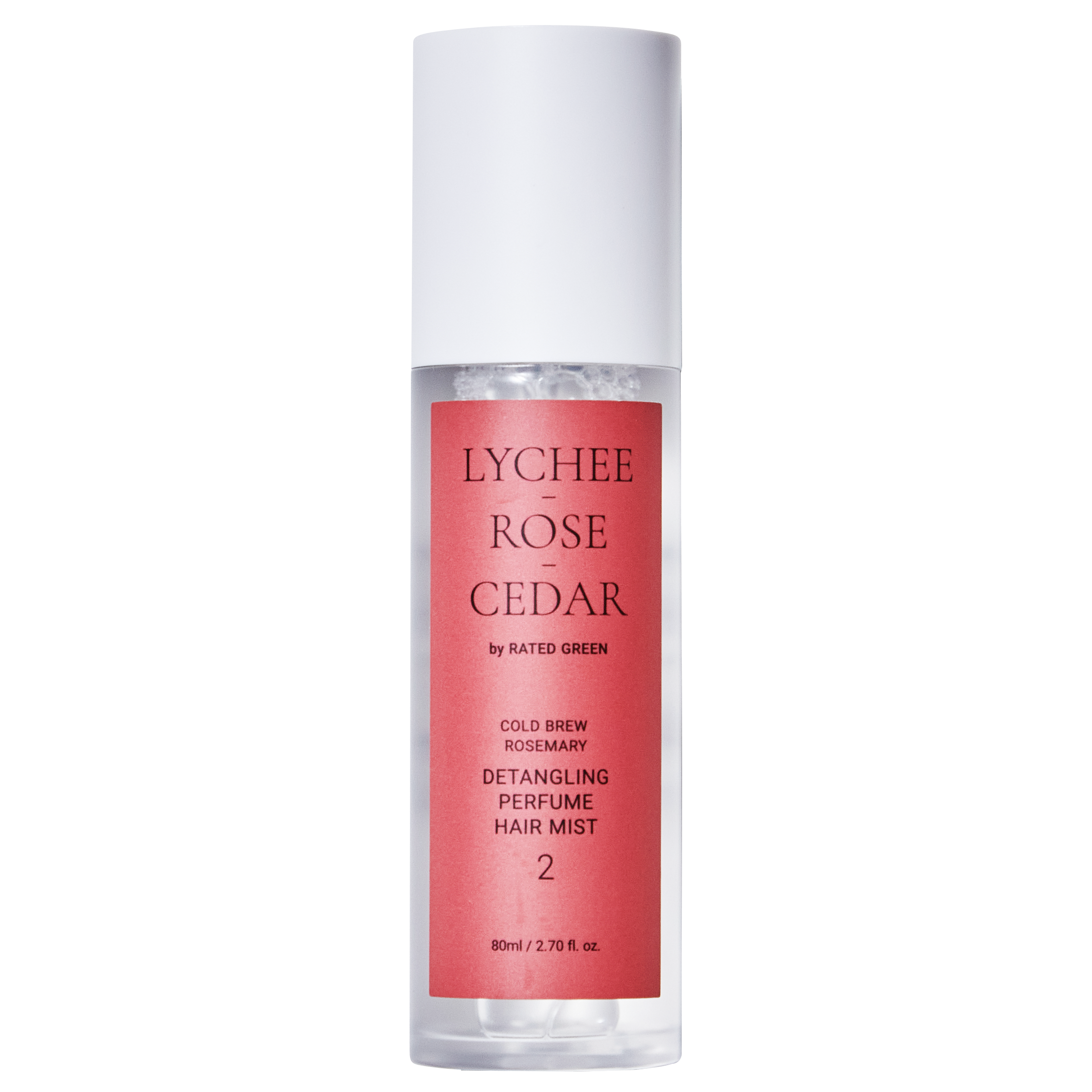 Rated Green Detangling Perfume Hair Mist 2 Lychee-Rose-Cedar 80 m billede