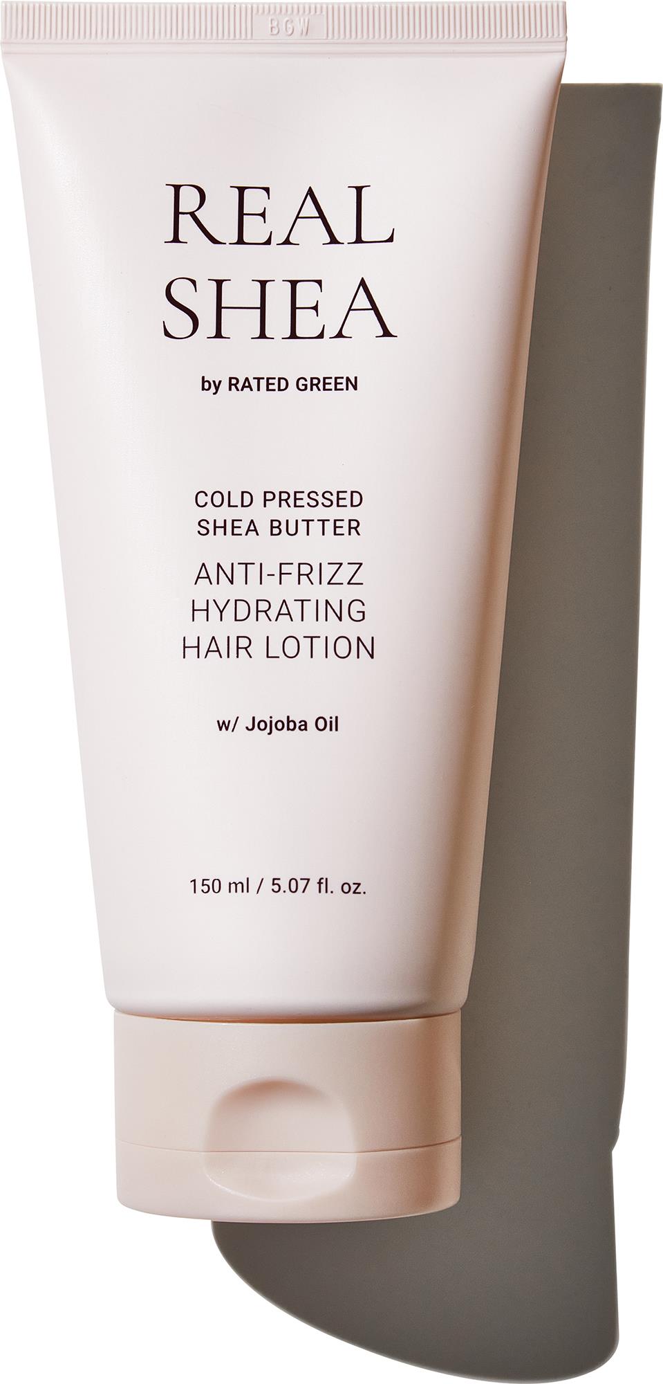 ᐉ Rated Green - Real Shea Cold Pressed Shea Butter Anti-Frizz Hydrating  Hair Lotion - Зволожуючий лосьйон для волосся з маслом ши ➤ Купити в Києві,  Україні