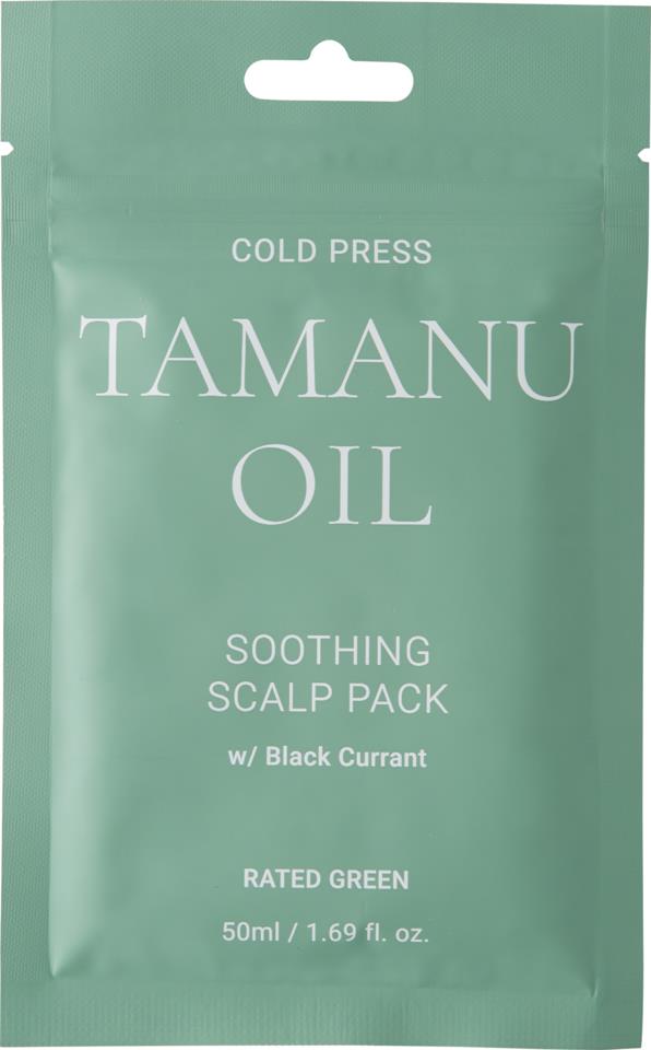 Rated Green Scalp Pack Cold Press Tamanu Oil Soothing Scalp Pack Black Currant 50ml