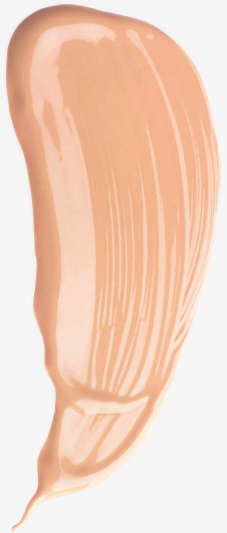 En beige- och brunfärgad makeupremsa eller smet med stråk och glansigt yta.
