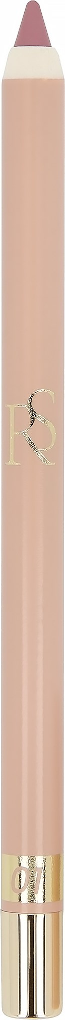 En beige blyant med pink viskelæder, sølvbåd og spids, står oprejst.