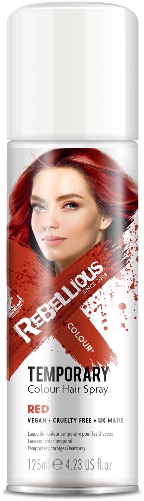 Rebellious Colour Hair Spray Red