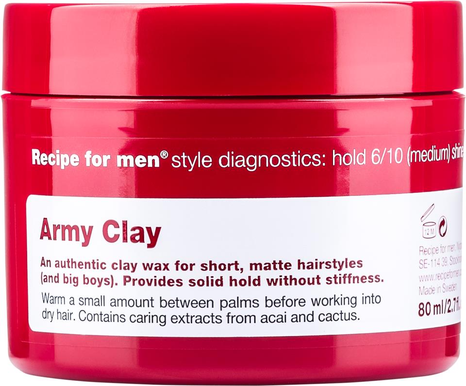 Recipe For Men Army Clay Wax 80ml