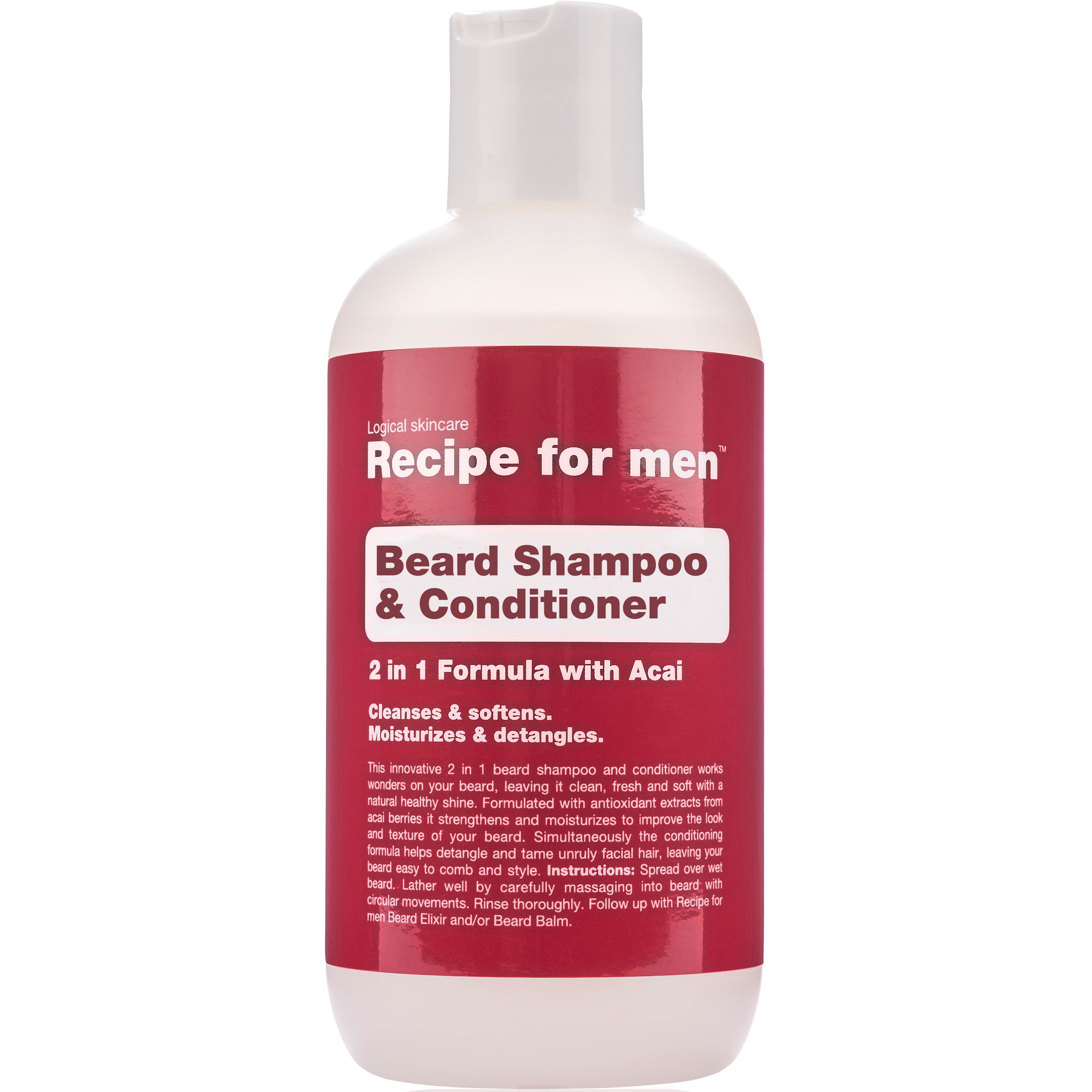 Läs mer om Recipe for men Beard Shampoo & Conditioner 250 ml