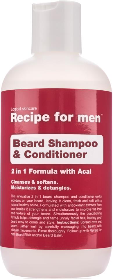 Recipe For Men Beard Shampoo & Conditioner 250ml