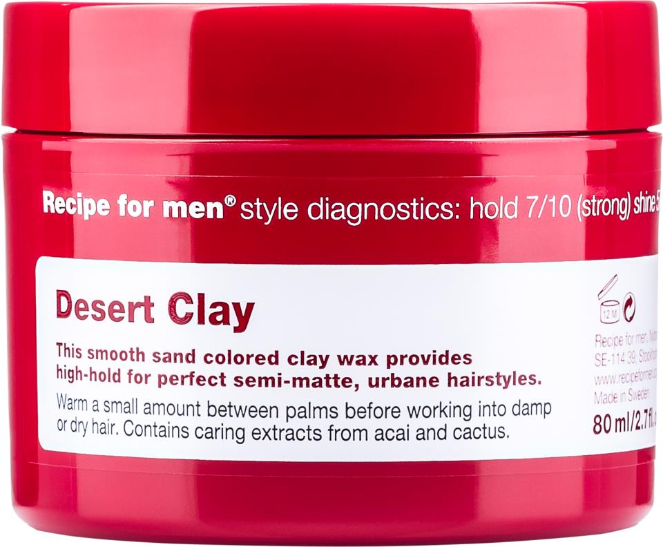 Recipe For Men Desert Clay Wax 