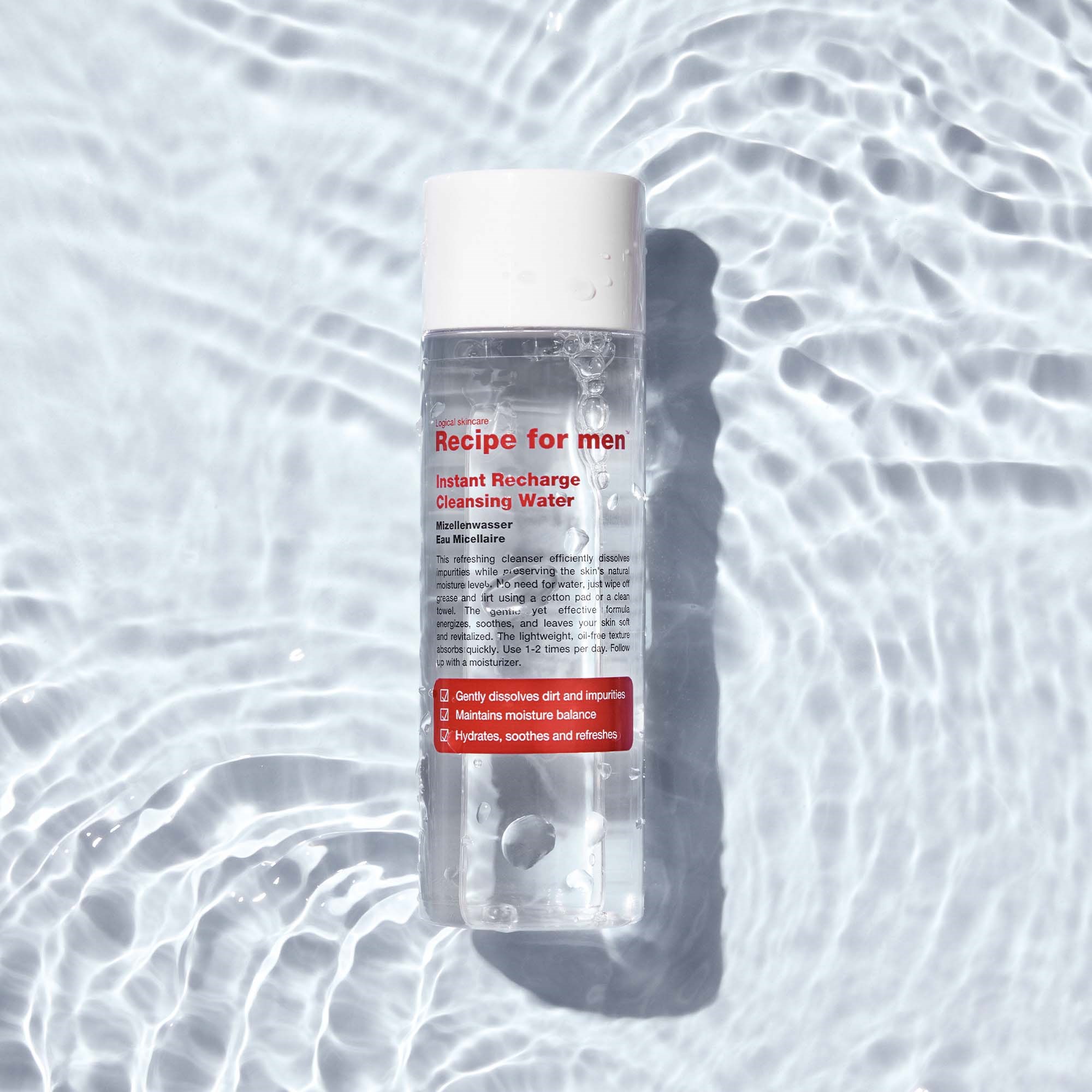 Alternativ bild 1 för Recipe For Men Instant Recharge Cleansing Water