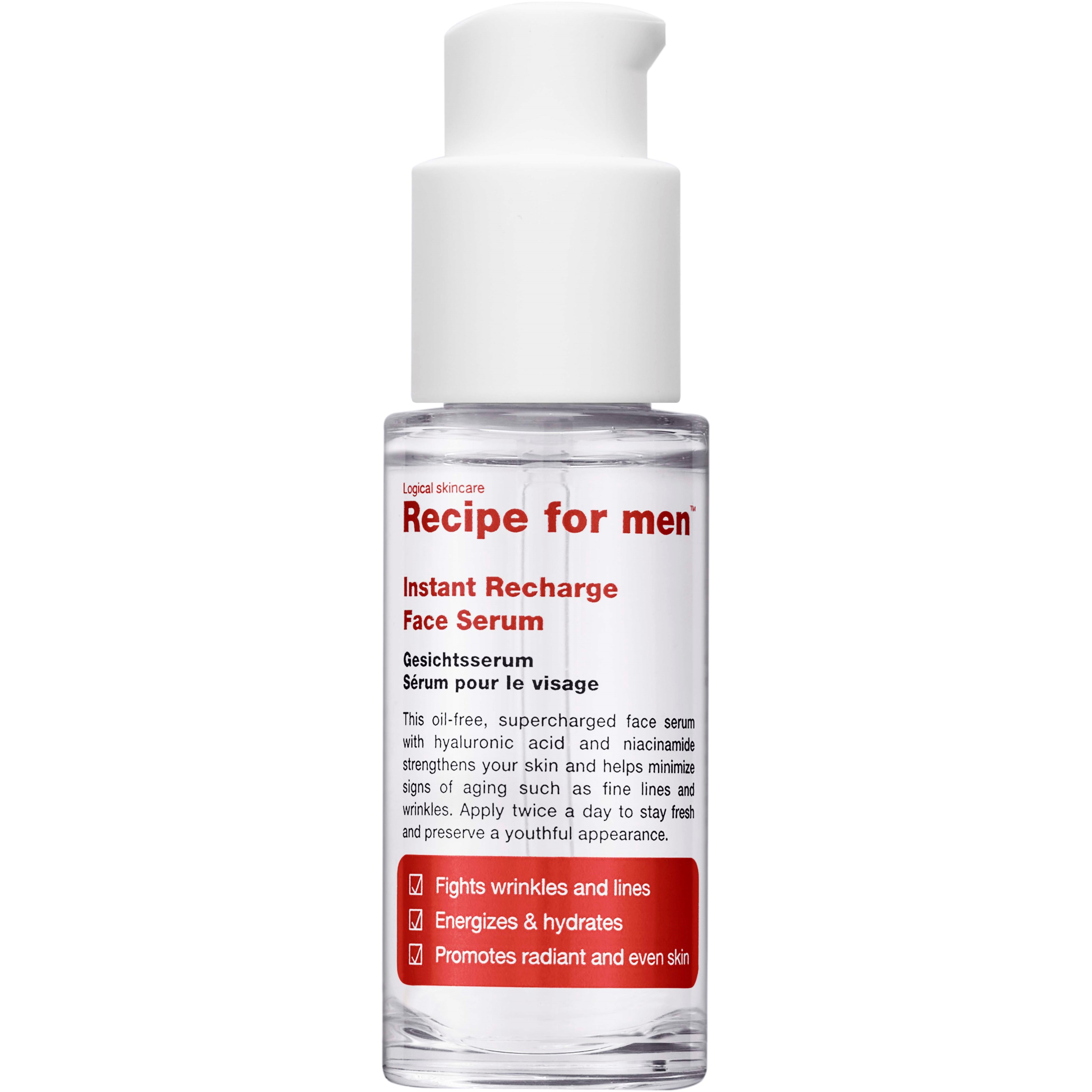Läs mer om Recipe for men Instant Recharge Face Serum 30 ml