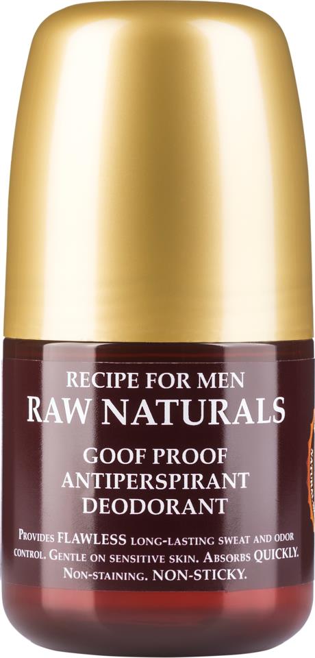 Recipe For Men Raw Naturals Goof Proof Antiperspirant Deodorant 60ml