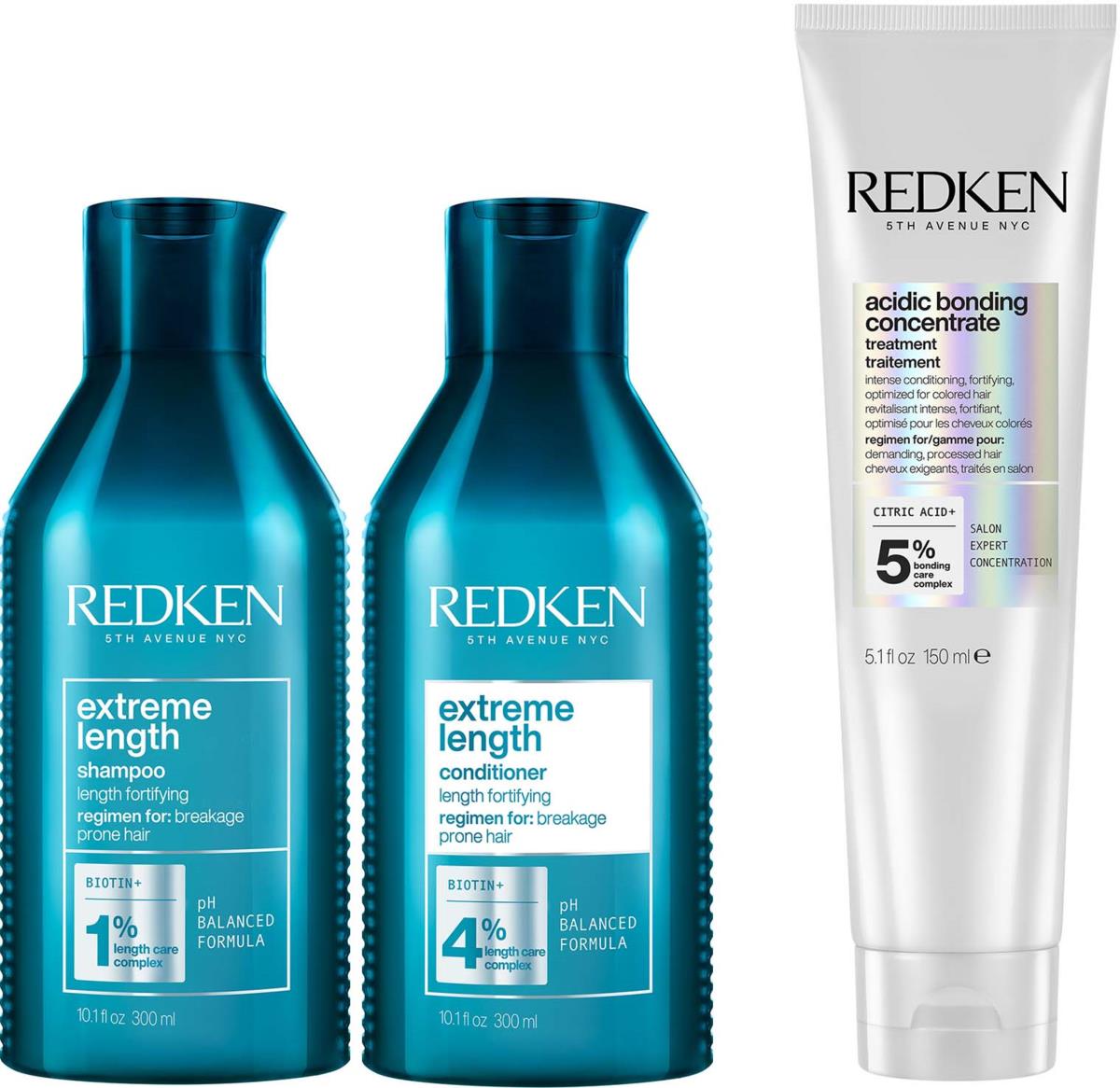 Redken Extreme Length Shampoo 300 ml & Conditioner 300 ml & Leave-in 150 ml