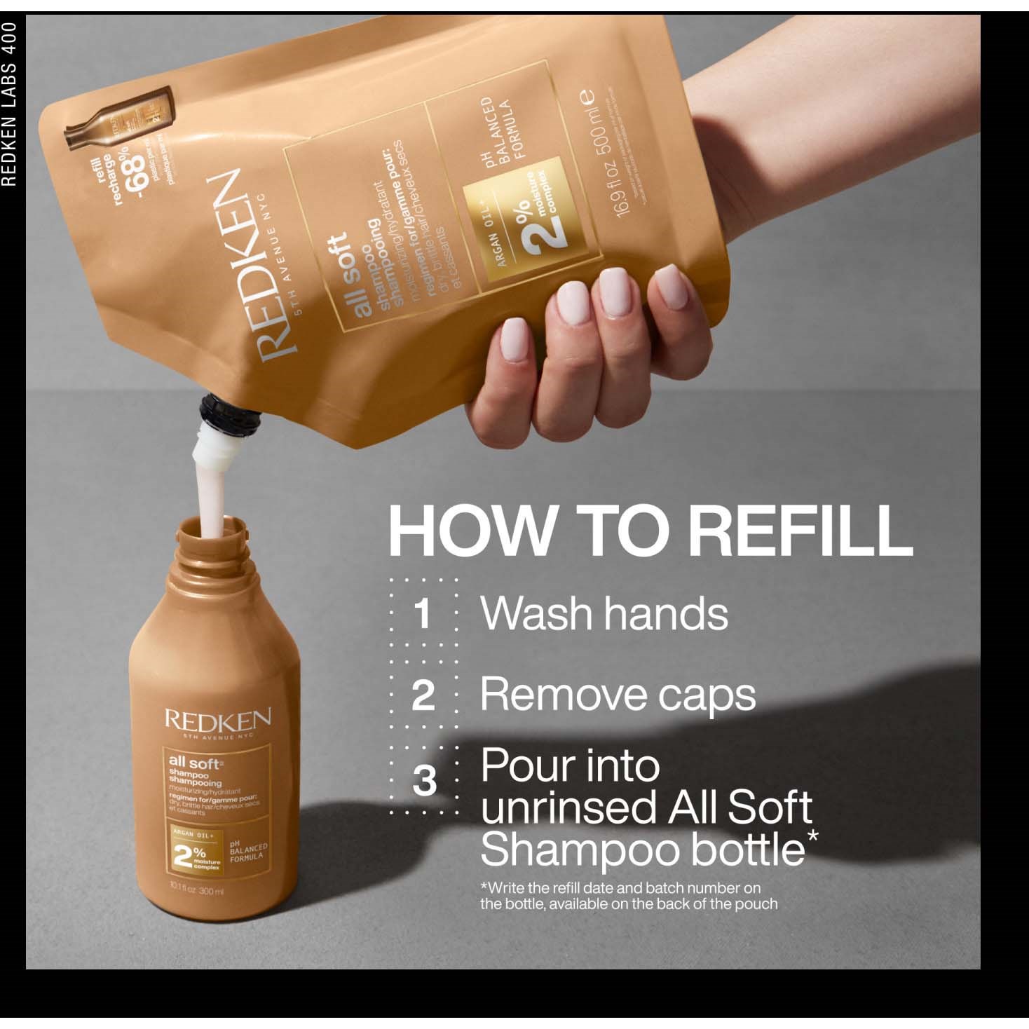 Redken All Soft Shampoo Refill 500 ml (obrázok 4)