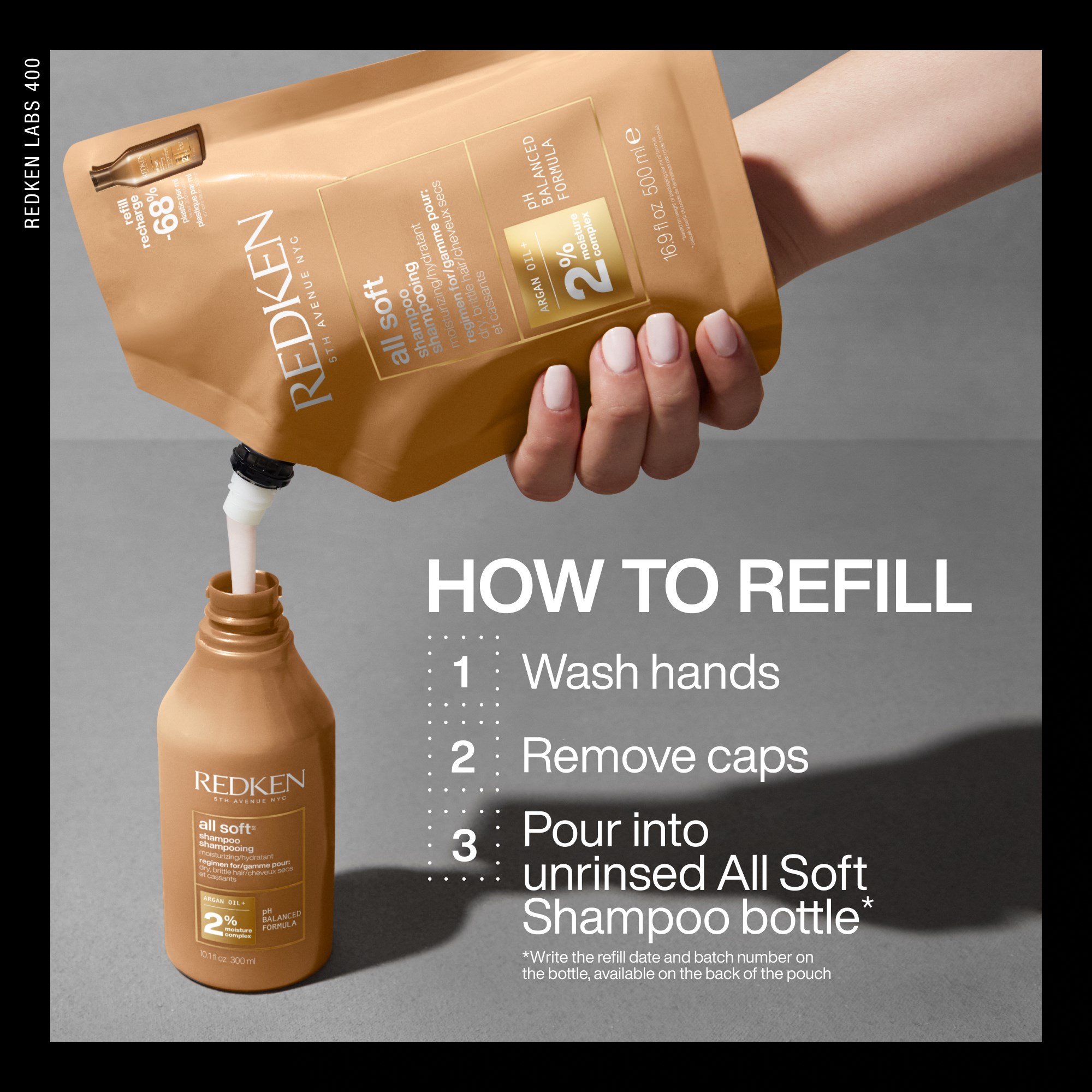 Redken All Soft Shampoo Refill 500 ml (zdjęcie 4)