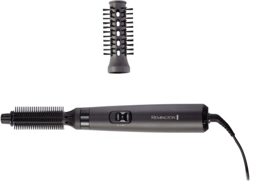 Ein Remington-Hairstylinggerät mit abnehmbarer Bürste und langem Kabel.