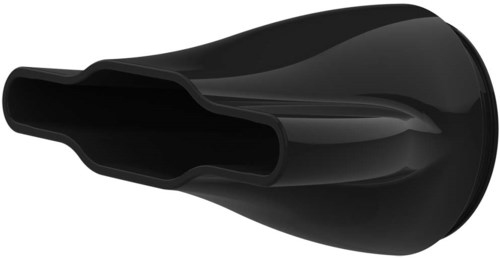 A black hairdryer with a sleek design and a wide air nozzle.