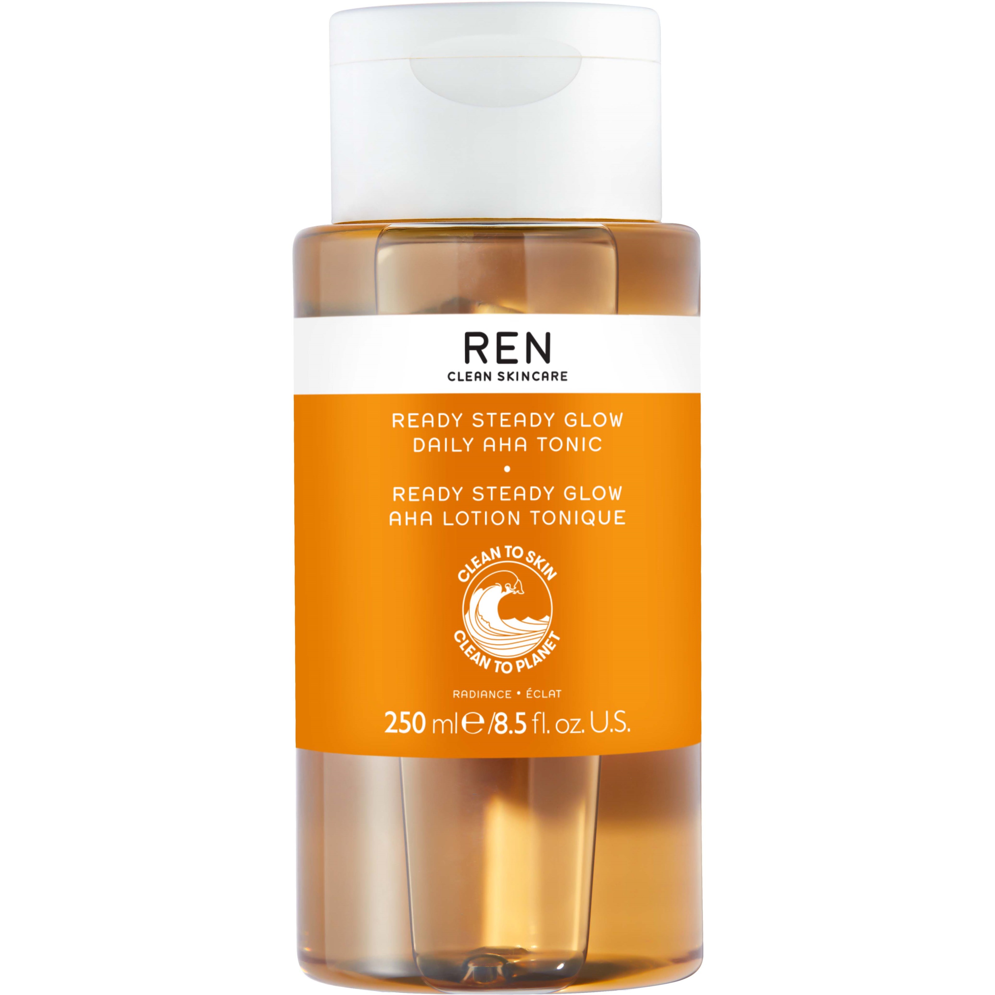 REN Radiance Skincare Ready Steady Glow Daily Aha Tonic 250ml