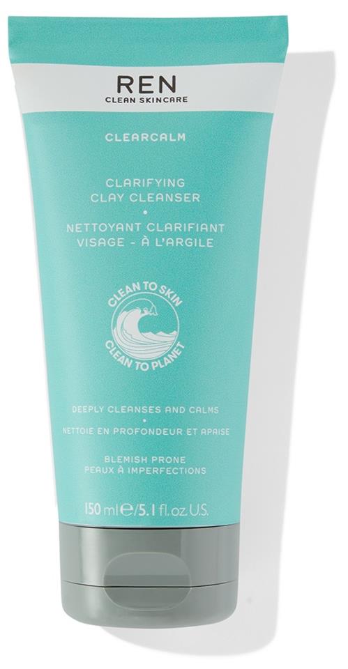 REN Skincare ClearCalm3 Clarifying Clay Cleanser 150ml