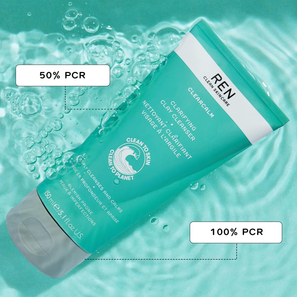 REN Skincare ClearCalm3 Clarifying Clay Cleanser 150ml