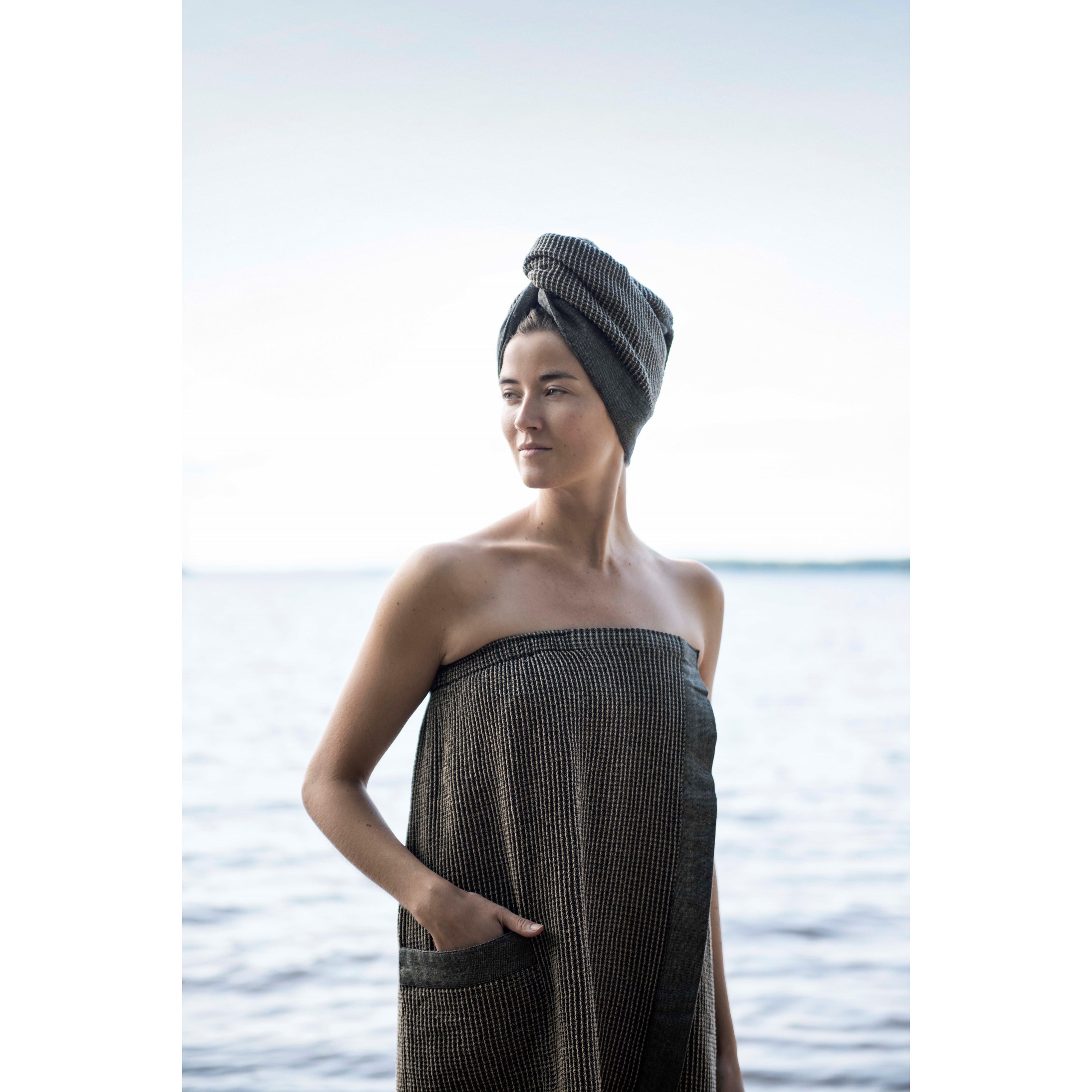 Rento Kenno Sarong 85x145 cm Black/Beige (obrázok 4)